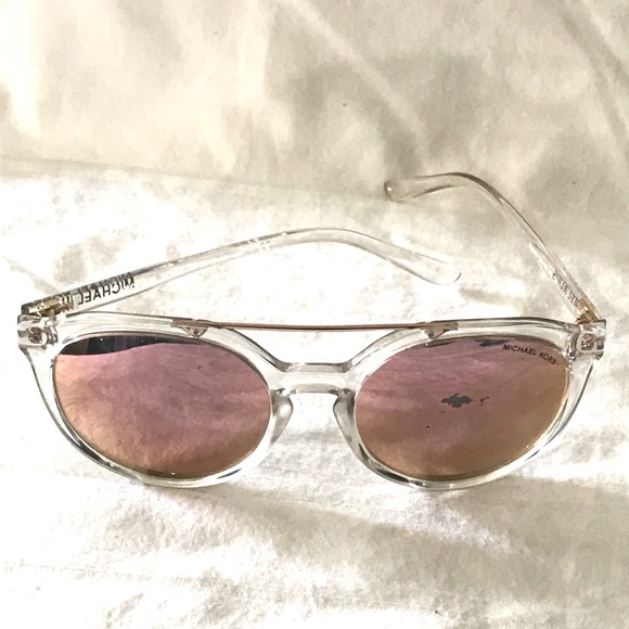 MK CAPE MAY CLEAR frame Rose Gold Lens Sunglass